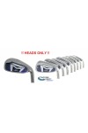 AGXGOLF "One Swing" Same Length Iron Heads: Set of Six Heads 5-PW Stainless Steel .370 Hosel Right Hand Optional 4 Iron and/or Sand Wedge